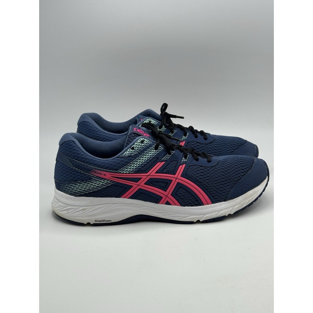 Asics Womens Gel Contend 6 1012A570 Blue Running Shoes Sneakers Size 11